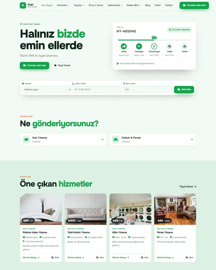Tema 16 – Teslimat Takibi tasarım önizlemesi