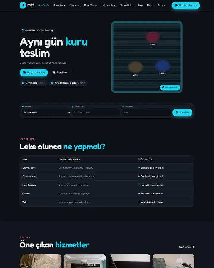 Tema 30 – Leke Rehberi tasarım önizlemesi